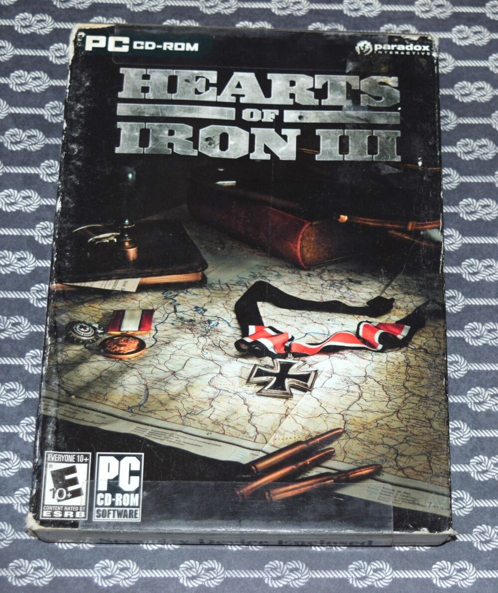 Hearts of Iron III (3) for Windows PC CD - Complete - WWII Simulation Game New